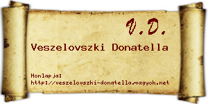 Veszelovszki Donatella névjegykártya